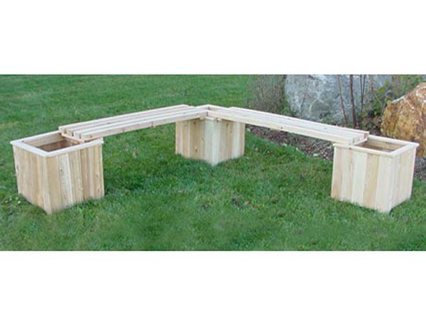 Three 16" Cedar Planters & Two Benches