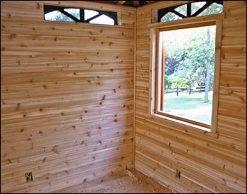 Unfinished Interior of Cabana shown