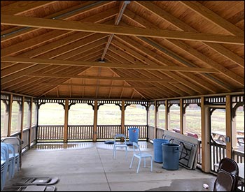 20 x 40 Treated Pine Rectangular Gazebo Inside Shown.