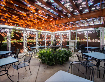 21 x 23 Cedar Solace Pergola shown with 8x8 Columns, Cedar Stain/Sealer, Glue Lam Beams with Cedar Wrap, Metal Top Panels, and Metal Wall Panels with 1/2 grape design & 1/2 solid with vinyl posts/support. Custom 17 x 24 Cedar Solace Pergola with 8x8 Vinyl ColumnsGlue Lam beams, Cedar Wrap,Cedar Stain/Sealer, and 3" o.c. Top Runner spacing.