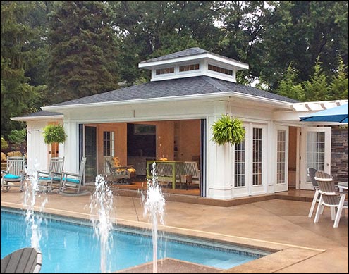 Highly Customized 32 x 36 Double Roof Poolhouse