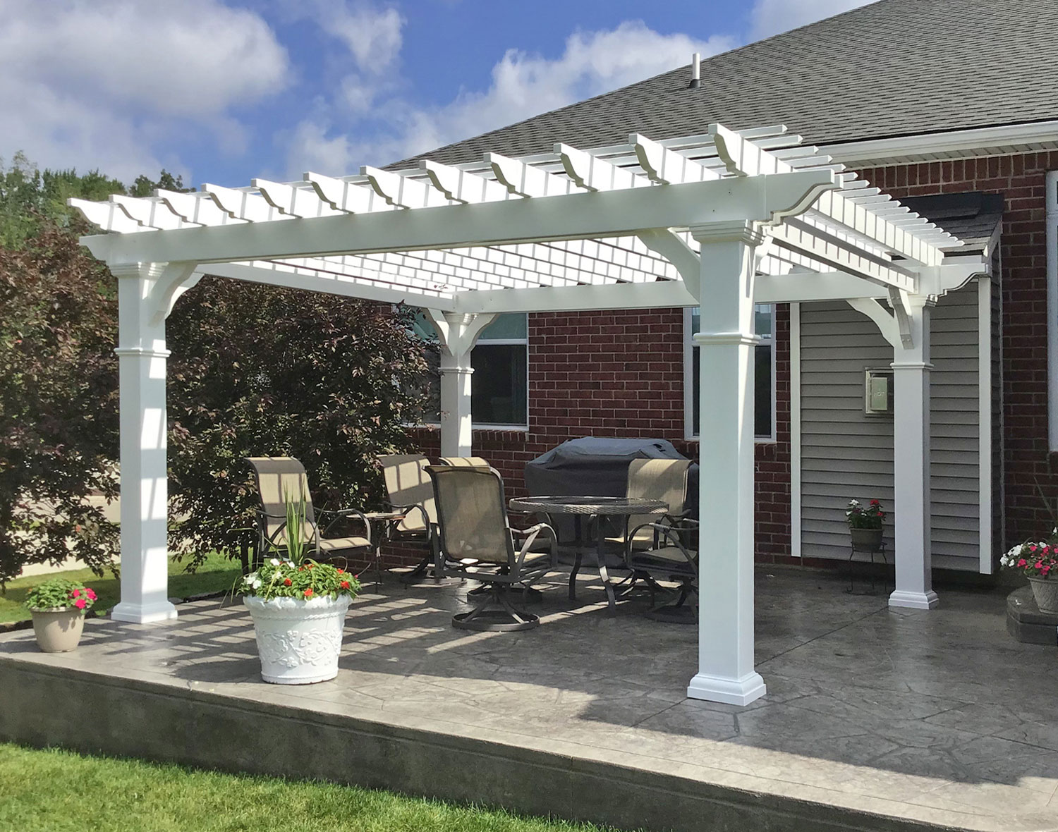 Customer's Photo - 12' X 14' Vinyl Vintage Classic Pergola