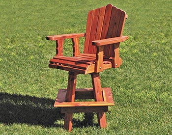 Eastern Red Cedar Swivel Glider shown with Stain/Sealer