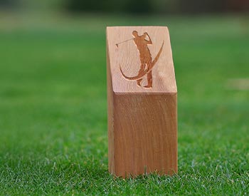 Personalized Engraving shown with Golfer Graphic