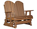 4' Poly Lumber Natural Finish Adirondack Glider