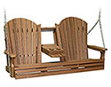 Poly Lumber Natural Finish Adirondack Swing