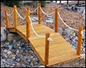 Treated Pine Rope Rail Bridge w/White Cedar Posts