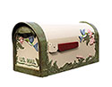 Aluminum Hummingbird Curbside Mailbox - Hand Painted Natural Finish