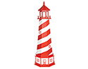 Poly Lumber/Wooden Hybrid White Shoal Lighthouse Replica with Base