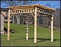 White Cedar Rustic Log Garden Pergola