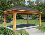 Rustic Eastern Hemlock Single Roof Ramada