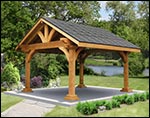 Rustic Eastern Hemlock Gable Roof Ramada