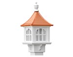 Belfry Vinyl Post Lantern w/ Metal Copper Roof