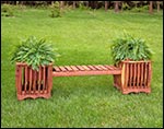 Eastern Red Cedar Planter Bench