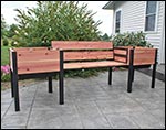 Eastern Red Cedar Garden Bench w/ Self Watering Garden Beds