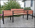 Eastern Red Cedar Garden Bench w/ Garden Beds