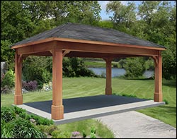 Rustic Douglas Fir Single Roof Ramada