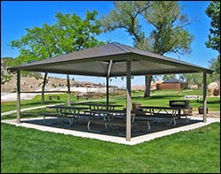 All Steel Single Roof Forestview (Square) Pavilions