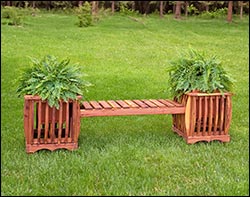 Eastern Red Cedar Planter Bench