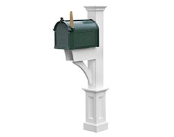 Kenosha Vinyl Mailbox Post w/ Newspaper Box