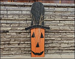 Hatted Pumpkin Decorative Sign