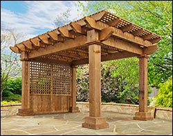 Rustic Red Cedar Vintage Classic Free Standing Pergola