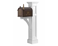 Warwick Vinyl Mailbox Post