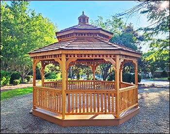 Red Cedar Double Roof Octagon Gazebos