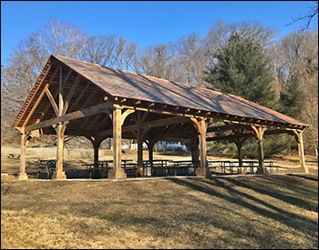 Rustic Eastern Hemlock Gable Roof Ramada