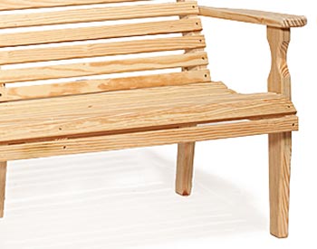 Treated Pine Curveback Garden Bench