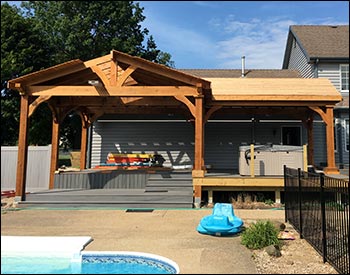 Rustic Red Cedar Herrington Gable Ramada