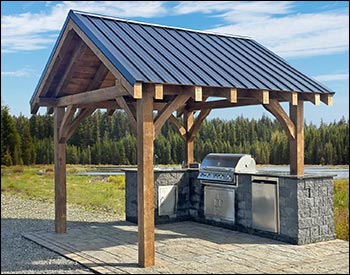 Rustic Eastern Hemlock Garden Ramada