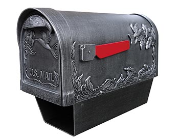 Aluminum Hummingbird Curbside Mailbox with Newspaper Tube