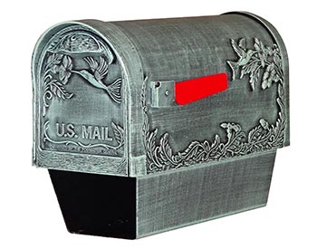 Aluminum Hummingbird Curbside Mailbox with Newspaper Tube