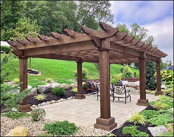 Rustic Red Cedar Vintage Classic Free Standing Pergola