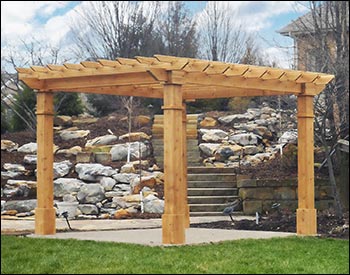 Rustic Red Cedar Vintage Classic Free Standing Pergola