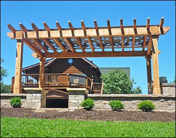 Rustic Red Cedar Vintage Classic Free Standing Pergola