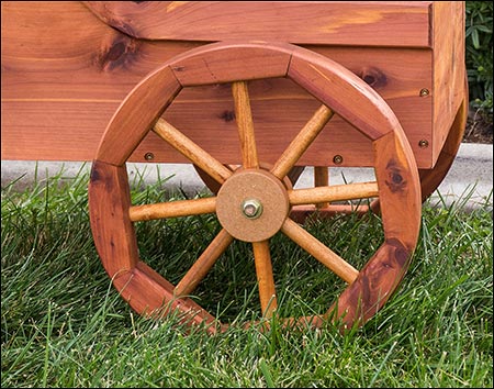 Eastern Red Cedar Peddlers Cart Planter