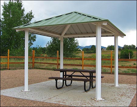 All Steel Single Roof Forestview (Square) Pavilions