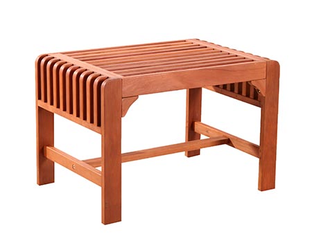 Eucalyptus Slatted Backless Garden Bench