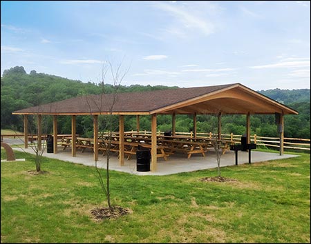 Wood Single Roof Savannah (Rectangle) Pavilions