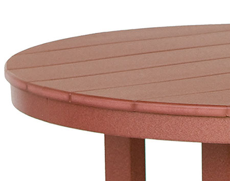 38" Garden Classic Rose Poly Lumber Round Table