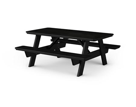 Poly Lumber 6 Picnic Table w/ Attached Benches