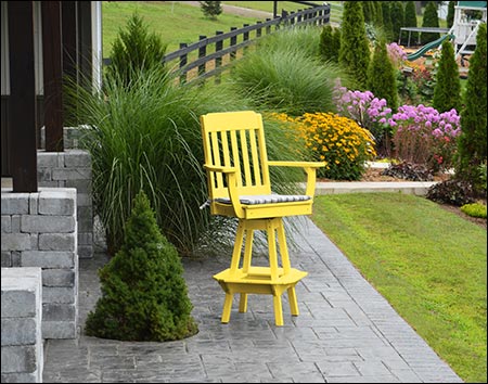 Poly Lumber Traditional Swivel Bar Chair