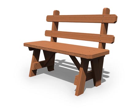 Treated Pine Backed Picnic Bench