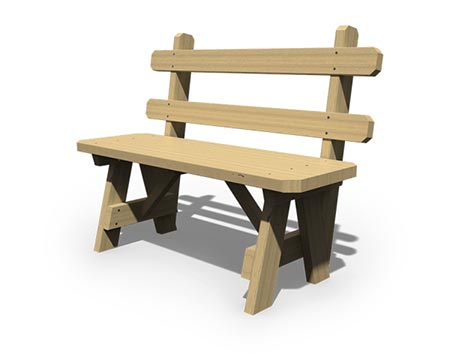 Treated Pine Backed Picnic Bench