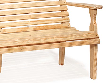 Treated Pine Curveback Garden Bench