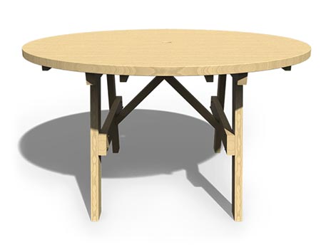 Treated Pine 54" Round Dining Table - ONLY