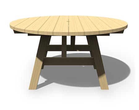 Treated Pine 54" Round Dining Table - ONLY