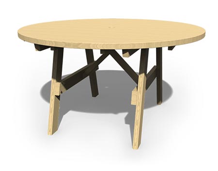 Treated Pine 54" Round Dining Table - ONLY